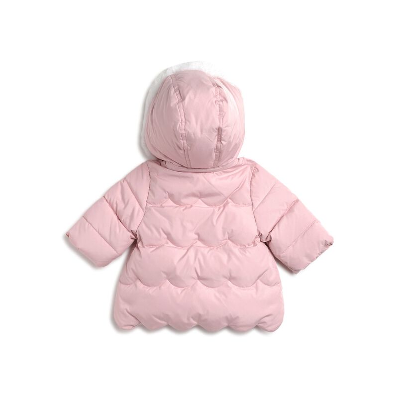 Girls Medium Pink Jacket with Detachable Hood image number 1